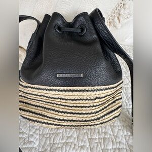 Rebecca Minkoff Black and Cream Crossbody Bag